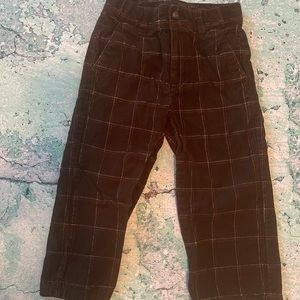 2T Janie and Jack Plaid Corduroy Pants